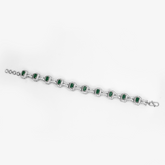 Emerald Sparkle White & Green Zircon Bracelet